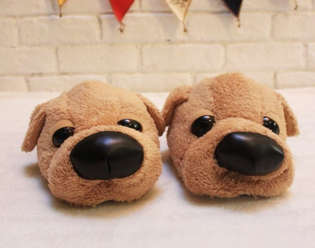 Men's Plush Dog Slippers - Wnkrs