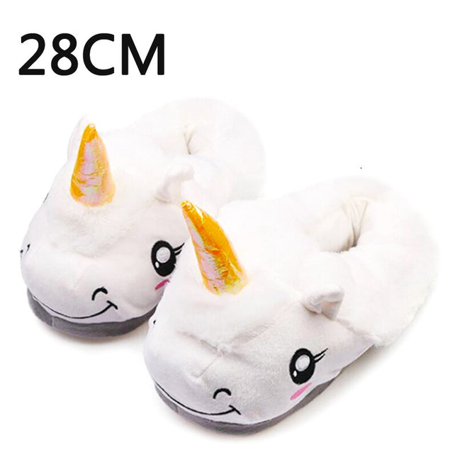 Cartoon Unicorn Plush Slippers - Wnkrs