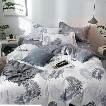 Modern Printed Bedding Set 4 Pcs - wnkrs