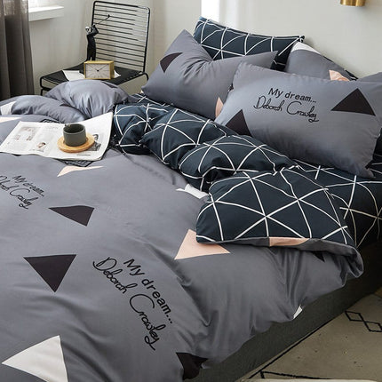 Modern Printed Bedding Set 4 Pcs - wnkrs