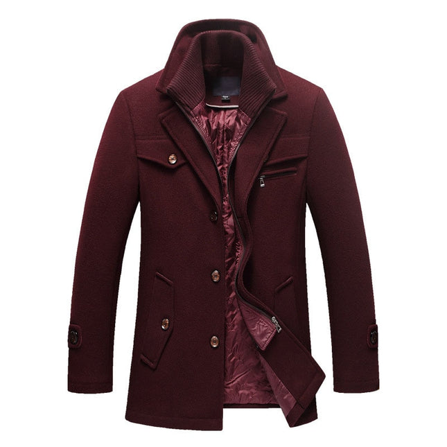 Men's Woolen Autumn Trench - Wnkrs