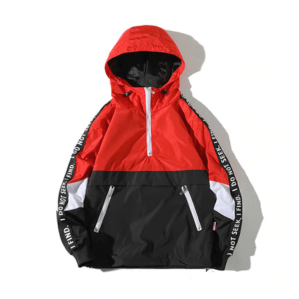 Colorful Patchwork Hooded Jacket for Men - Wnkrs