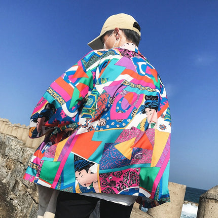 Men's Japanese Themed Kimono Jacket - Wnkrs