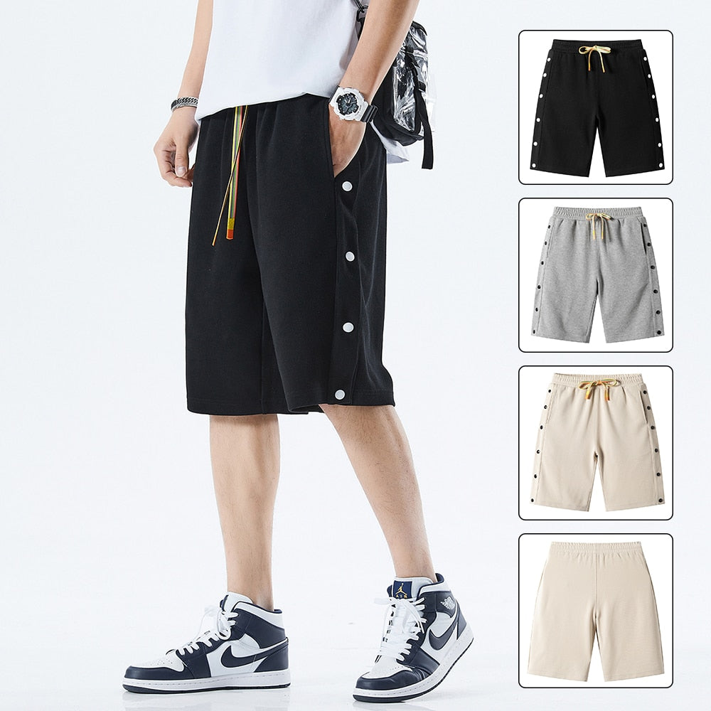 Men's Casual Cotton Button Shorts
