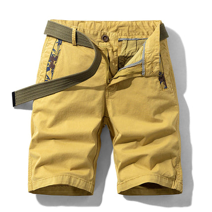 Men's Floral Print Detail Cargo Shorts - Wnkrs