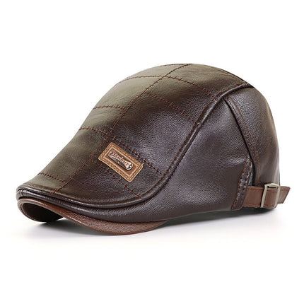 Men's Eco-Leather Newsboy Cap - Wnkrs