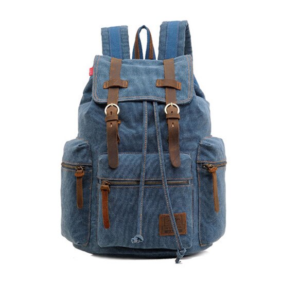 Men's Retro Canvas Drawstring Backpack - Wnkrs