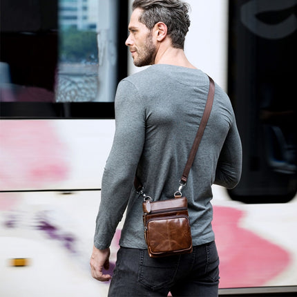 Men's Genuine Leather Crossbody Bag - Wnkrs