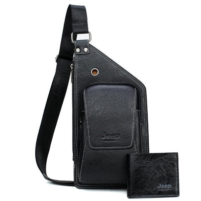 Men's Leather Crossbody Bag - Wnkrs