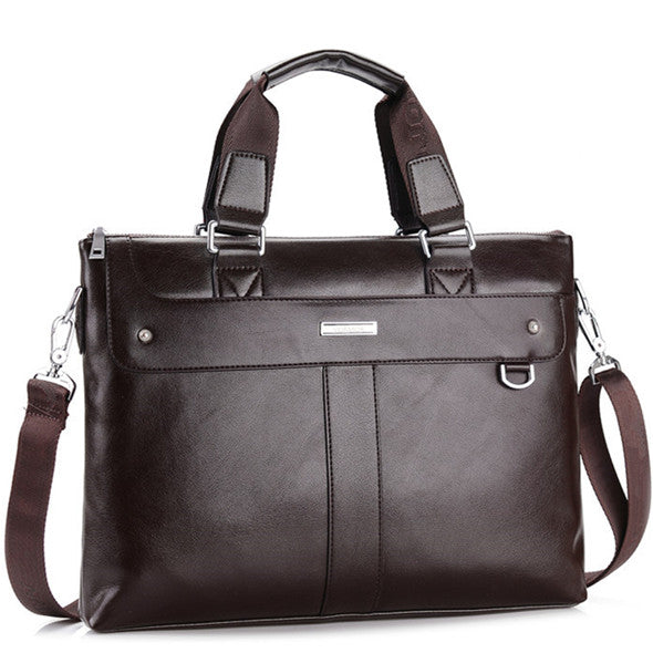 Men's Casual Leather Portfolio Bag - Wnkrs