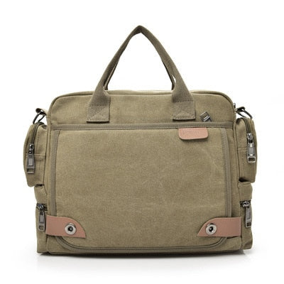 Men's Retro Canvas Briefcase - Wnkrs