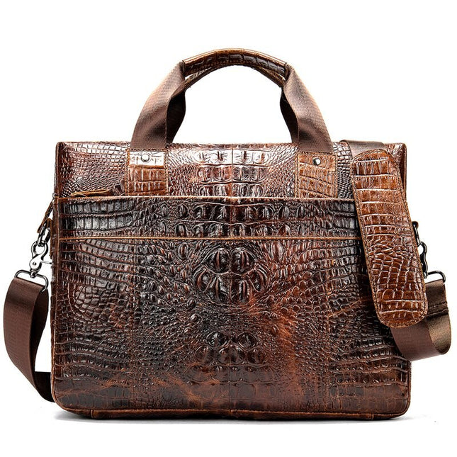 Men's Crocodile Skin Patterned Bag - Wnkrs