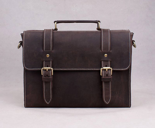 Men's Vintage Leather Briefcase - wnkrs