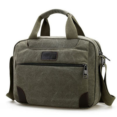 Men's Retro Canvas Briefcase - Wnkrs