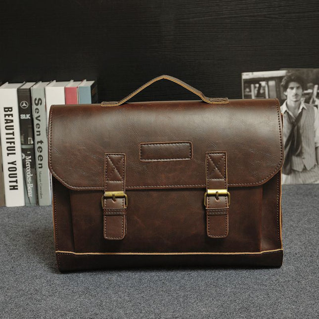 Elegant Leather Men's Briefcase - Wnkrs