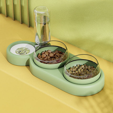 Triple Cat Bowl with Automatic Water Feeder - wnkrs