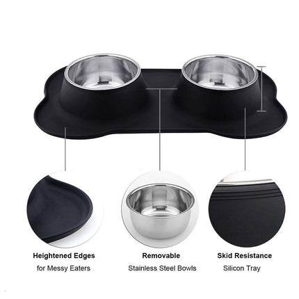 Antislip Double Feeding Bowl - wnkrs