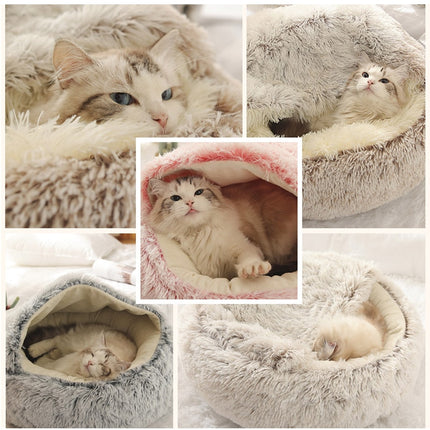 Cats Round Plush Bed - wnkrs