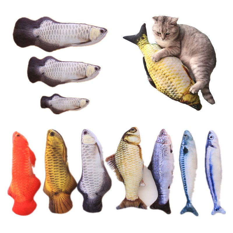 Cat Scratching Fish with Catnip