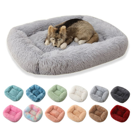 Dogs Long Plush Solid Bed - wnkrs