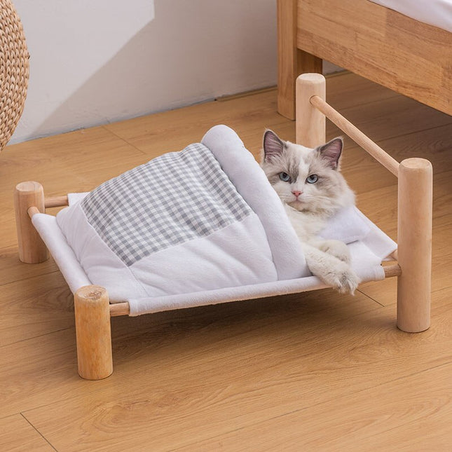 Cats Removable Wooden Sleeping Hammock Bed - wnkrs