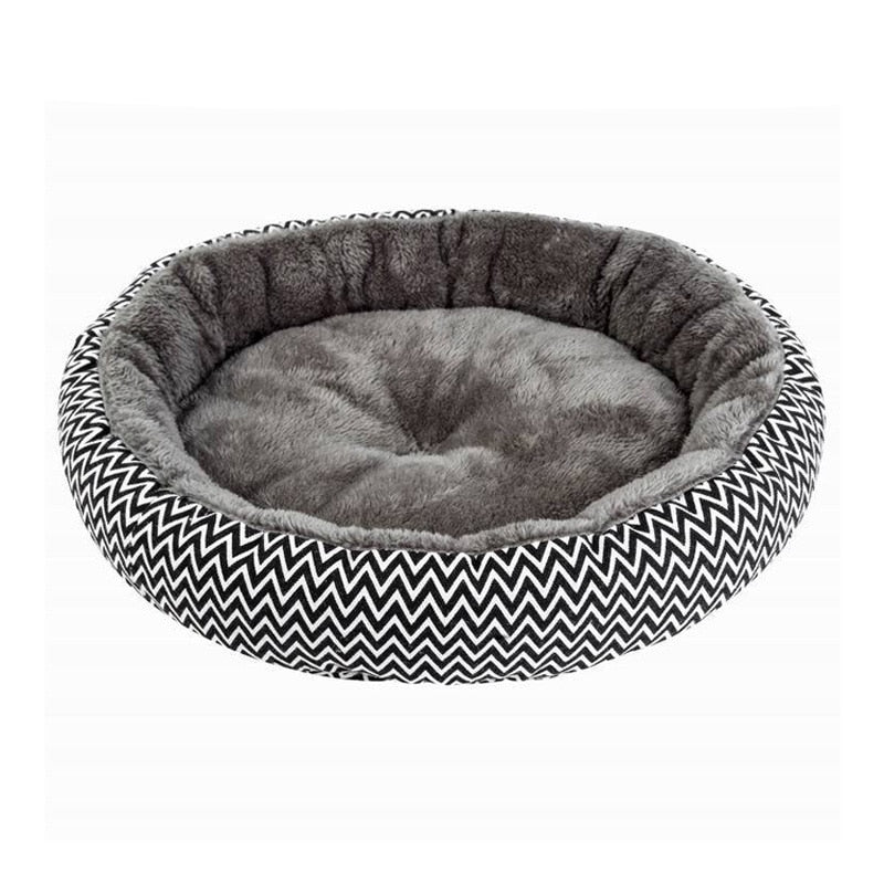 Zig Zag Print Dog Bed