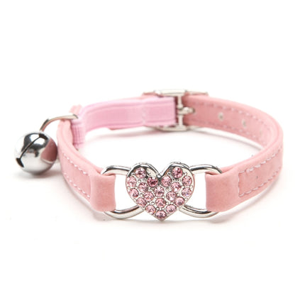 Cats Collar with Bell and Heart-Shaped Decoration - wnkrs