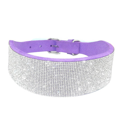 Luxury Rhinestone Leather Pets Collar - wnkrs