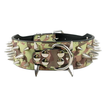 Spiked Leather Dog Collar - wnkrs