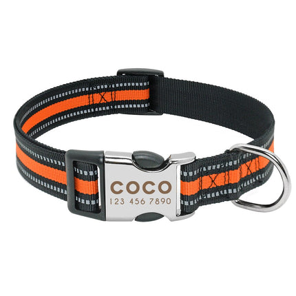 Dog's Striped Reflective Collar - wnkrs