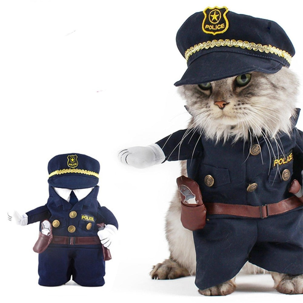 Pet's Funny Policeman Cotton Costumes