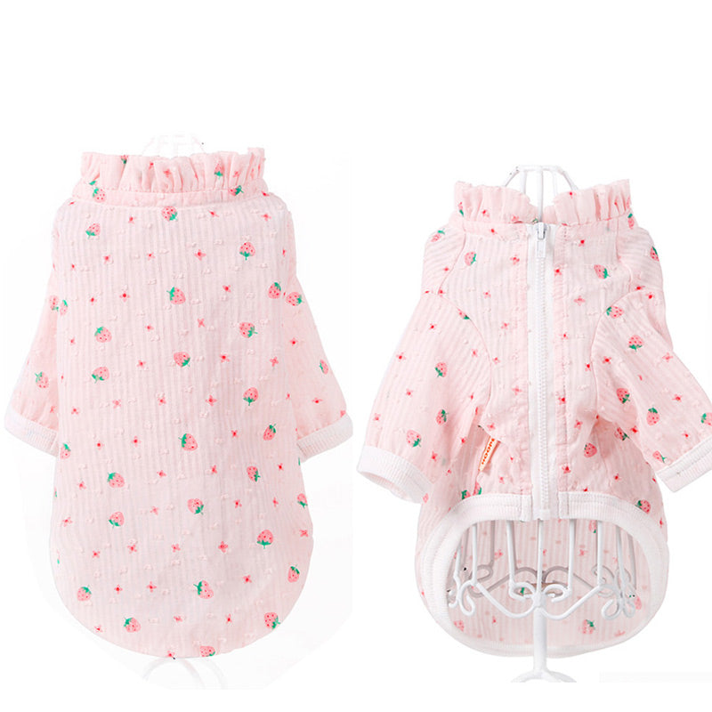 Cat Pink Strawberry Sunscreen Clothes