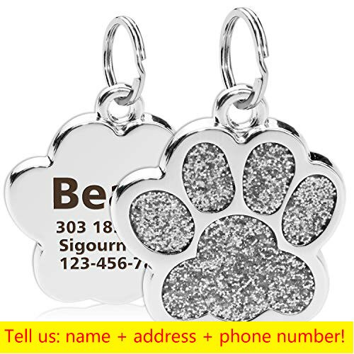 Paw Shaped Personalized Pet ID Tag - wnkrs