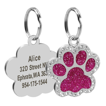 Cat's Crystal Personalized ID Tag - wnkrs