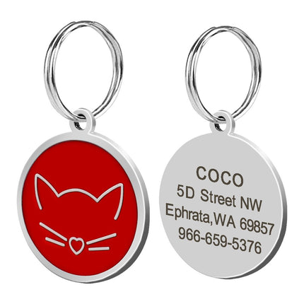 Cat's Crystal Personalized ID Tag - wnkrs