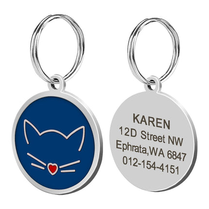 Cat's Crystal Personalized ID Tag - wnkrs