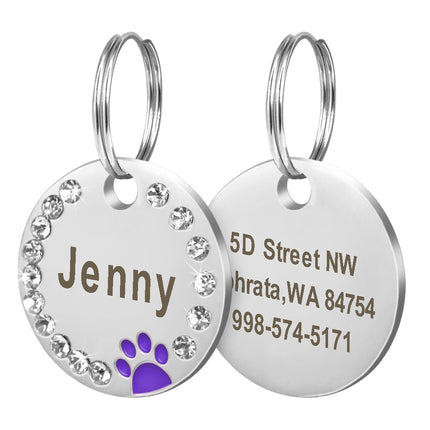 Pet Crystal Frame Customized ID Tag - wnkrs