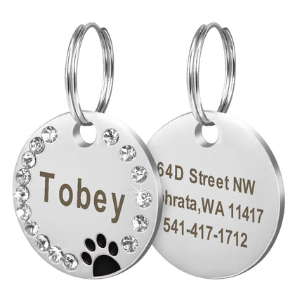 Pet Crystal Frame Customized ID Tag - wnkrs