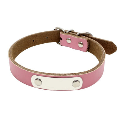 Durable Personalized Genuine Leather Dog's Collar - wnkrs