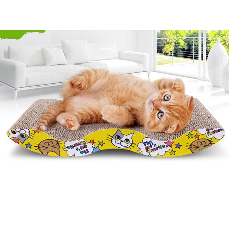 Cute Creatively Designed Wood Cat's Scratcher