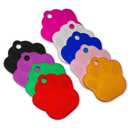 Paw Shaped Metal Dog ID Tags 20 pcs Set - wnkrs