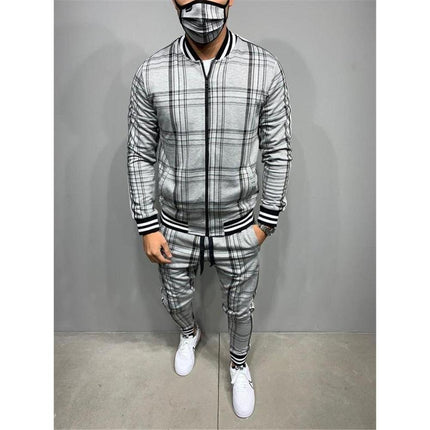 Men's Sport Plaid Jacket and Pants Set - Wnkrs