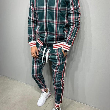 Men's Sport Plaid Jacket and Pants Set - Wnkrs