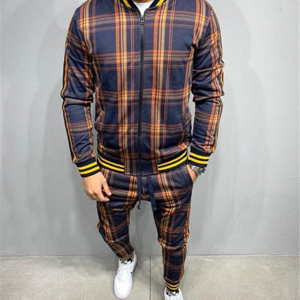 Men's Sport Plaid Jacket and Pants Set - Wnkrs