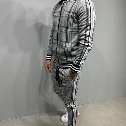 Men's Sport Plaid Jacket and Pants Set - Wnkrs