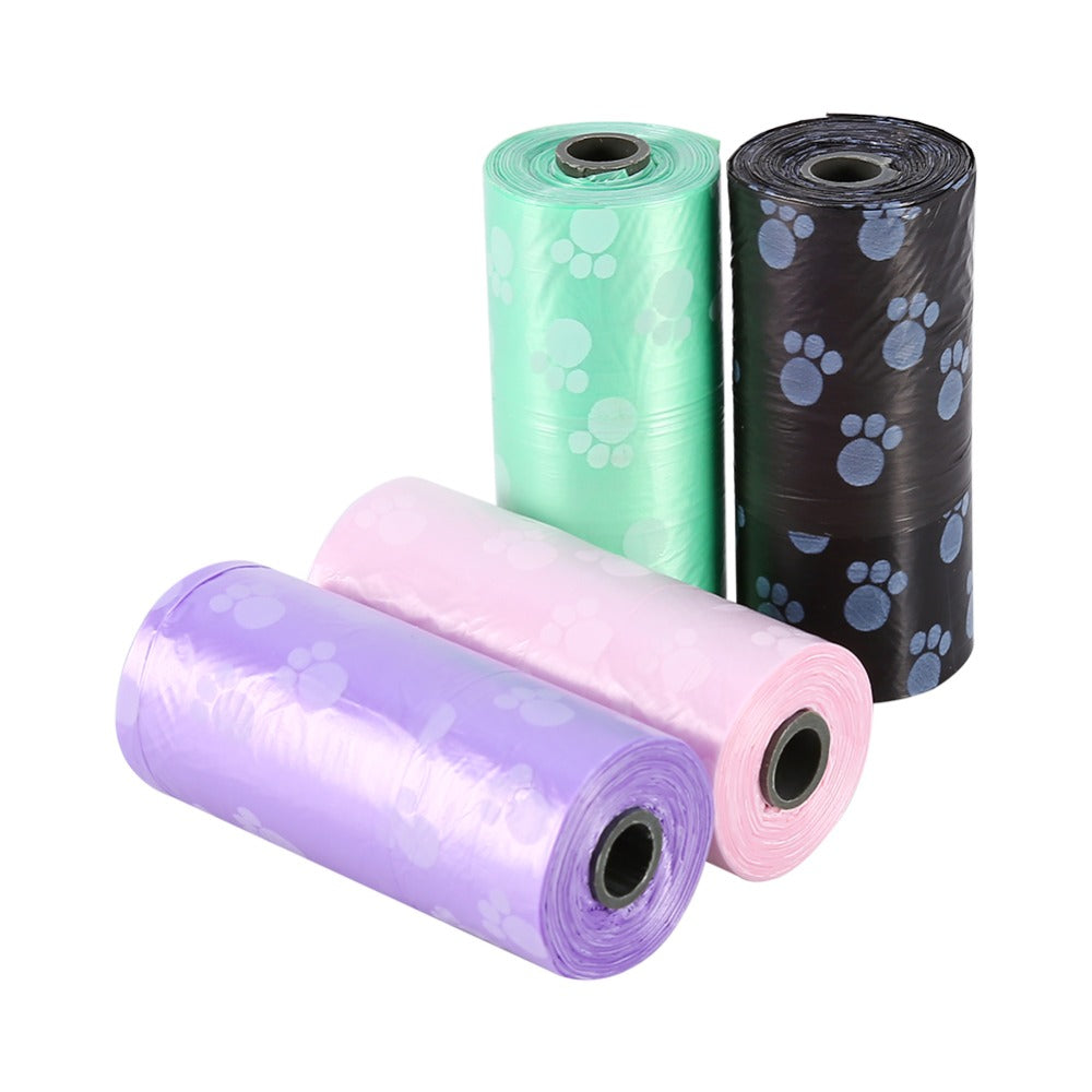 Pet Paw Printed Poop Bags