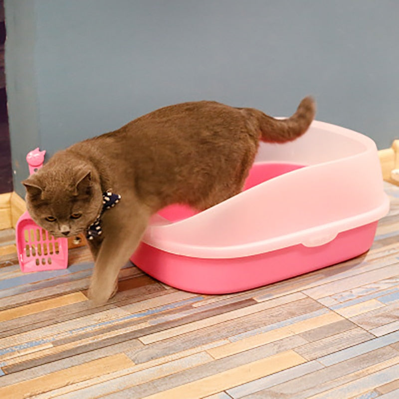 Colorful Semi-Enclosed Cat Toilet