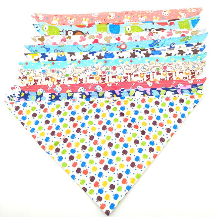 Colorful Patterned Cotton Dog Scarves Set - wnkrs