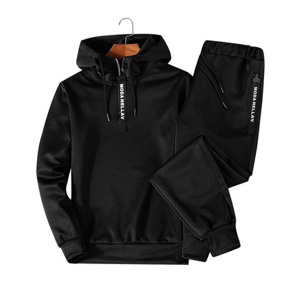 Men's Hooded Long Sleeved Tracksuit, 2 Pcs - Wnkrs