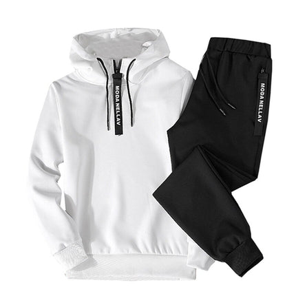 Men's Hooded Long Sleeved Tracksuit, 2 Pcs - Wnkrs